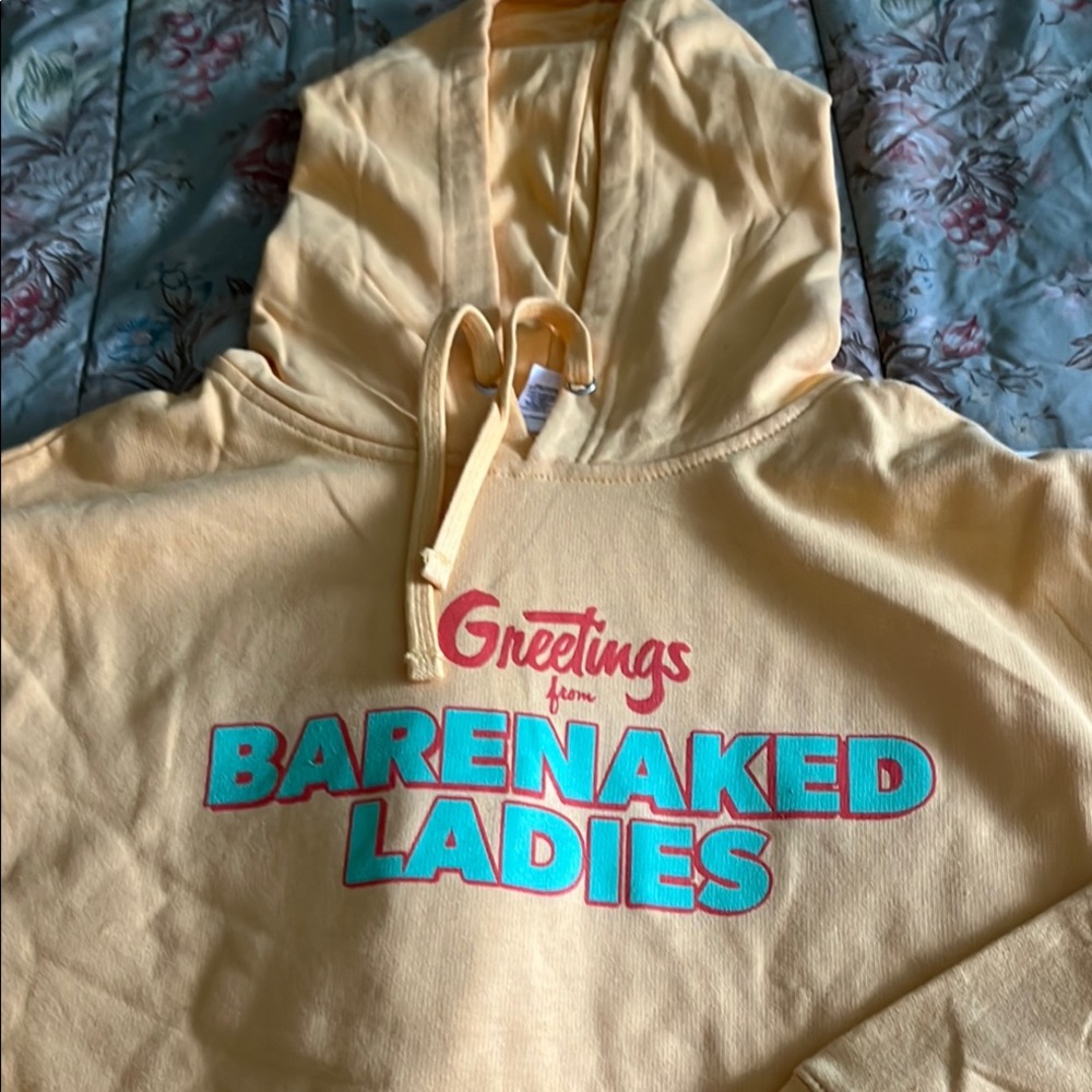Greetings Barenaked Ladies Bright Yellow Hoodie- last summer on earth 2023